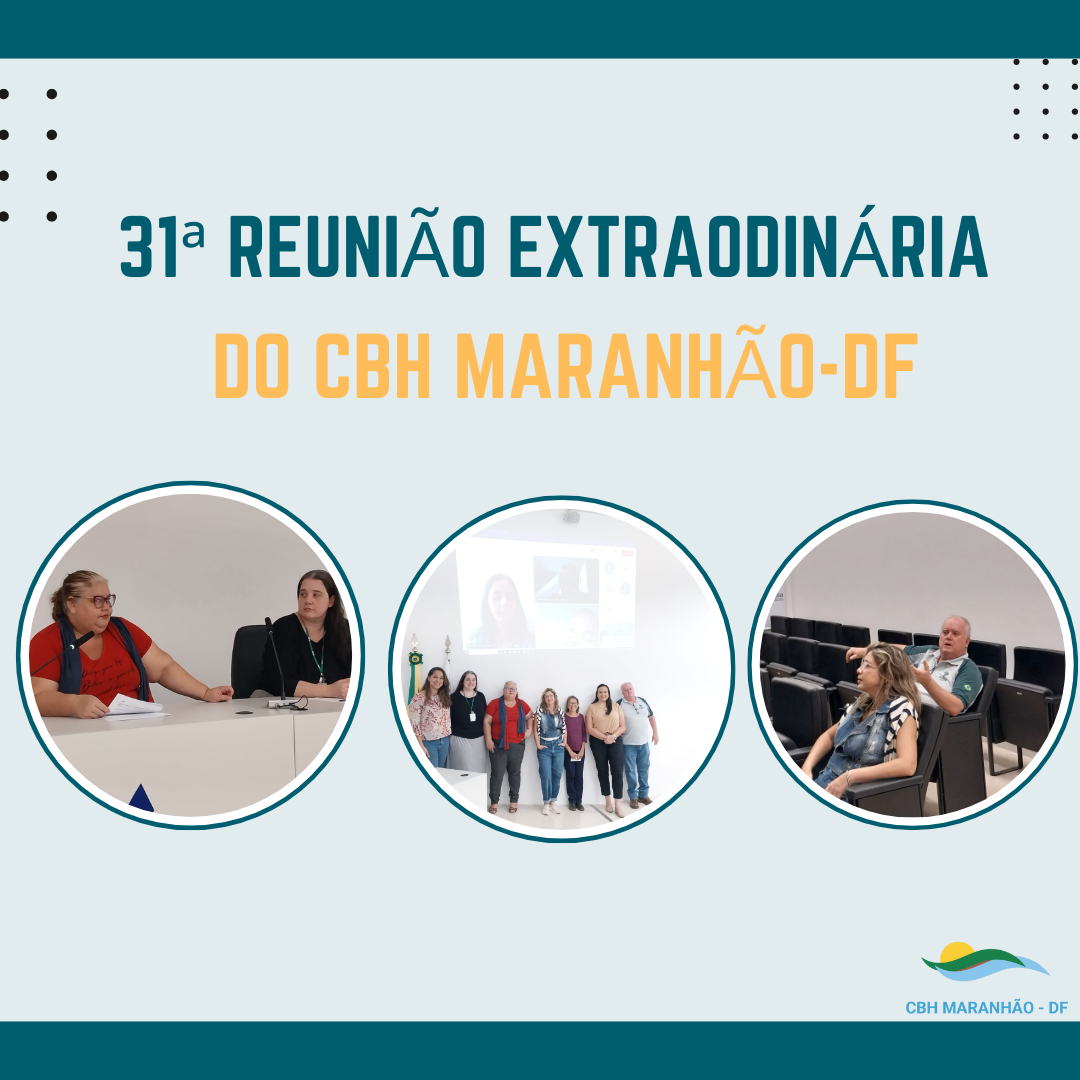 31ª Reunião Extraordinária do CBH Maranhão DF